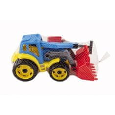 Teddies Traktor/nakladač/bager s 2 lyžicami, 2 farby