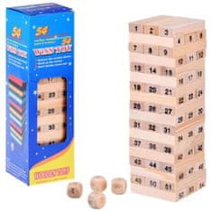 JOKOMISIADA Hra Veža Jenga drevená, 19 cm