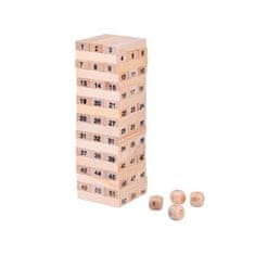 JOKOMISIADA Hra Veža Jenga drevená, 19 cm