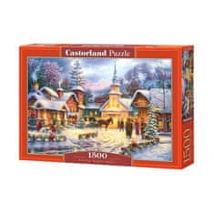 Castorland Puzzle Zasnežená dedinka, 1500 dielikov