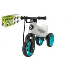 Teddies Odrážadlo FUNNY WHEELS Rider SuperSport 2v1 + popruh, bielo-tyrkysové