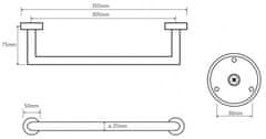 BEMETA BEMETA OMEGA: Madlo pevnostné ostré 300 mm 104307611 - Bemeta