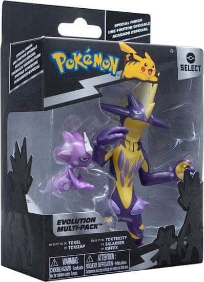 Jazwares POKÉMON SELECT AKČNÍ FIGURES 2-PACK EVOLUTION TOXEL, TOXTRICITY