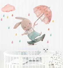 Tulimi Dekorácia na stenu - Zajačik s dáždnikom