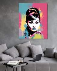 ZUTY Obrazy na stenu - Farebná Audrey Hepburn NO 80x100 cm