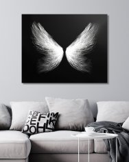 ZUTY Obrazy na stenu - Čiernobiela ľahkosť - krídla 40x50 cm NO