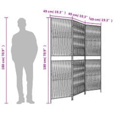 Petromila vidaXL Paraván 3 panely béžový polyratan