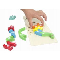 KOMFORTHOME Drevené puzzle 3d dinosaurus Diplodocus