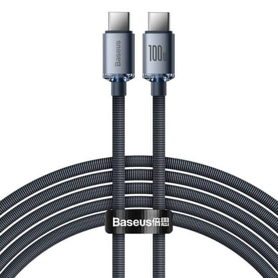 BASEUS Baseus Crystal Shine Series USB Type C - USB Type C 100W kábel 2m