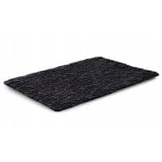 KOMFORTHOME Mäkký huňatý protišmykový koberec 120x160 cm Farba čierna