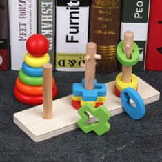 KOMFORTHOME Montessori drevené logické a obratnostné puzzle