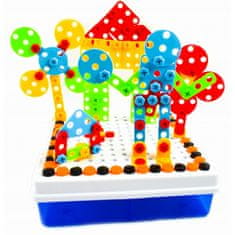 KOMFORTHOME Stavebné bloky 6v1 3D vŕtacie skrutky bloky puzzle