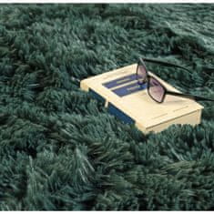 KOMFORTHOME Mäkký huňatý protišmykový koberec 80x160 cm Farba zelená