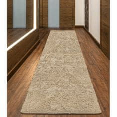KOMFORTHOME Mäkký huňatý protišmykový koberec 80x300 cm Farba béžová