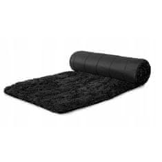 KOMFORTHOME Mäkký huňatý protišmykový koberec 80x160 cm Farba čierna