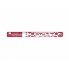 PartyDeco Konfety v tube – lupene ruží, tmavo červené 60cm
