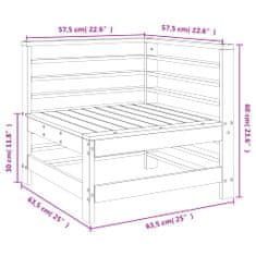 Vidaxl Záhradná rohová pohovka impregnovaná borovica