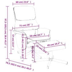 Vidaxl Masážne sklápacie kreslo s podnožkou bledosivé látka