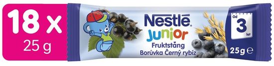 Nestlé Ovocno-obilná tyčinka hrozno, jablko, banán, čučoriedka a čierne ríbezle 18x25 g