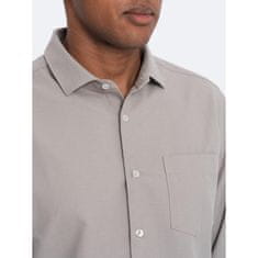 OMBRE Pánska košeľa REGULAR FIT s vreckami V1 OM-SHCS-0148 sivá MDN124357 S