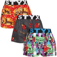 Styx 3PACK Detské trenky art športová guma viacfarebné (3BJ15245) - veľkosť 12-14 let