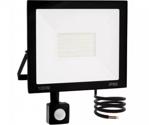 Pronett  Halogénový LED reflektor, IP66, studená biela, 100W s pohybovým senzorom