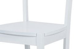 Autronic Drevená jedálenská stolička Jídelní židle celodřevěná, bílá (AUC-004 WT)