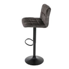 Autronic Barová židle Židle barová, hnědá sametová látka, černá podnož (AUB-827 BR4)