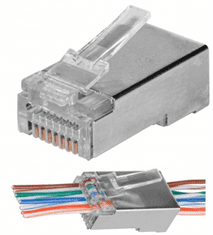 sapro Konektor NEKU FTP CAT5 RJ45 8P8C, tienený, priechodný