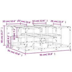 Vidaxl Konferenčný stolík dub sonoma 91x91x40 cm kompozitné drevo