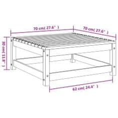 Vidaxl Záhradná taburetka 70x70x30 cm borovicový masív