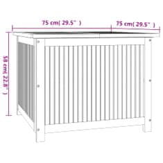 Vidaxl Záhradný úložný box 75x75x58 cm masívne akáciové drevo