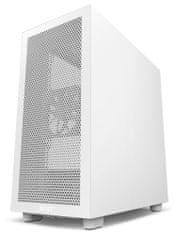 NZXT skriňa H7 Flow edition / ATX / 2x 120 mm fan / USB-C / 2x USB / presklená bočnica / mesh panel / biela