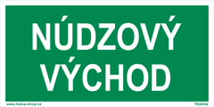 Traiva Tabuľka - Núdzový východ Plast 200 x 100 mm tl. 1.1 mm - fotoluminiscenční - Kód: 33741