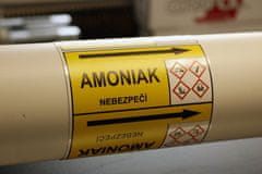 Traiva Páska na značenie potrubia Signus M25 - Amoniak Samolepka 130 x 100 mm, délka 1,5 m, Kód: 25777