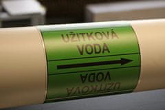 Traiva Páska na značenie potrubia Signus M25 - ÚŽITKOVÁ VODA Samolepka 130 x 100 mm, délka 1,5 m, Kód: 25911