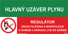 Traiva Hlavný uzáver plynu - Regulátor Plast 150 x 75 mm tl. 0.5 mm - Kód: 31257