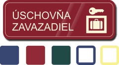 Traiva Úschovňa zavazadiel - tabuľka Samolepka 200 x 70 mm tl. 0.1 mm - modrá - Kód: 34603