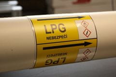 Traiva Páska na značenie potrubia Signus M25 - LPG Samolepka 130 x 100 mm, délka 1,5 m, Kód: 25801