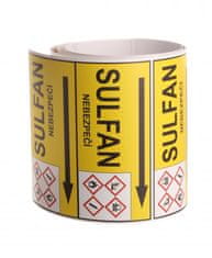 Traiva Páska na značenie potrubia Signus M25 - SULFAN Samolepka 130 x 100 mm, délka 1,5 m, Kód: 25835