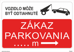 Traiva Zákaz parkovania 4. - Bezpečnostné tabuľky Plast 297 x 210 mm (A4) tl. 0.5 mm - Kód: 30454