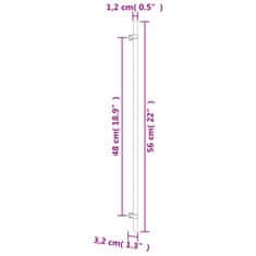 Vidaxl Rukoväte na skrinku 5 ks bronzové 480 mm nehrdzavejúca oceľ