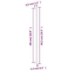 Vidaxl Rukoväte na skrinku 10 ks strieborné 480 mm nehrdzavejúca oceľ