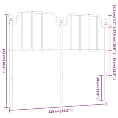 Vidaxl Kovové čelo postele čierne 120 cm