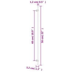 Vidaxl Rukoväte na skrinku 10 ks bronzové 480 mm nehrdzavejúca oceľ