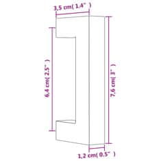 Vidaxl Rukoväte na skrinku 10 ks strieborné 64 mm nehrdzavejúca oceľ