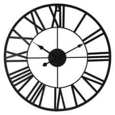 Vidaxl H&S Collection Nástenné hodiny rímske číslice čierne