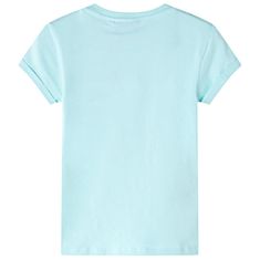 Vidaxl Detské tričko svetlé aqua 140