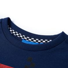 Vidaxl Detské tričko s dlhými rukávmi námornícke 104