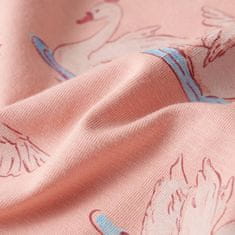Vidaxl Detské pyžamo s dlhými rukávmi svetloružové 128